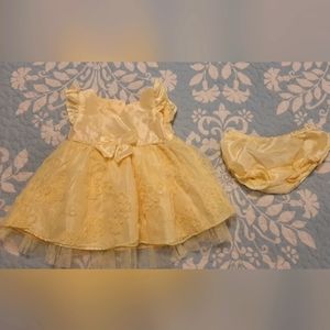 George 0-3 months baby dress cheerful yellow
